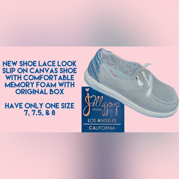 NIB Jelly Pop Canvas Shoes with Memory Foam like Insoles One Size 7 7.5 & 8 - Picture 3 of 7